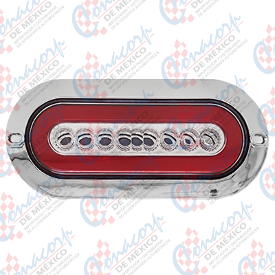 Plafón LED/GLO Ovalado con 4 Funciones (Alta, Baja, Aro GLO y Estrobo)